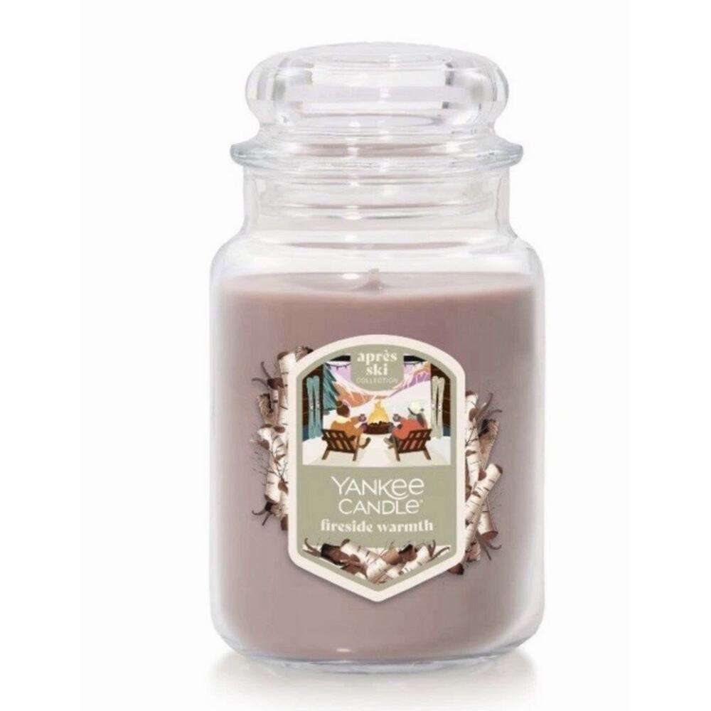 Yankee Candle Fireside Warmth 22 oz Jar Apres Ski Collection Single Wick - New